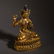 TIBETAN GILT BRONZE SEATED STATUE HOLDING PESTLE - 5