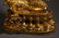 TIBETAN GILT BRONZE LOTUS HAND GUANYIN SEATED BUDDHA - 6
