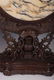 CHINESE ROSEWOOD CARVED STONE INLAID TABLE SCREEN - 2