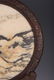 CHINESE ROSEWOOD CARVED STONE INLAID TABLE SCREEN - 3