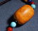 AN ANCIENT CHINESE AMBER CARVED NECKLACE - 6