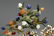 CHINESE MALACHITE ROCK GEM STONE INLAID TABLE ITEM - 5