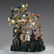 CHINESE MALACHITE ROCK GEM STONE INLAID TABLE ITEM - 8