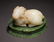 A CHINESE BEAST SHAPE WHITE JADE TABLE ITEM - 6