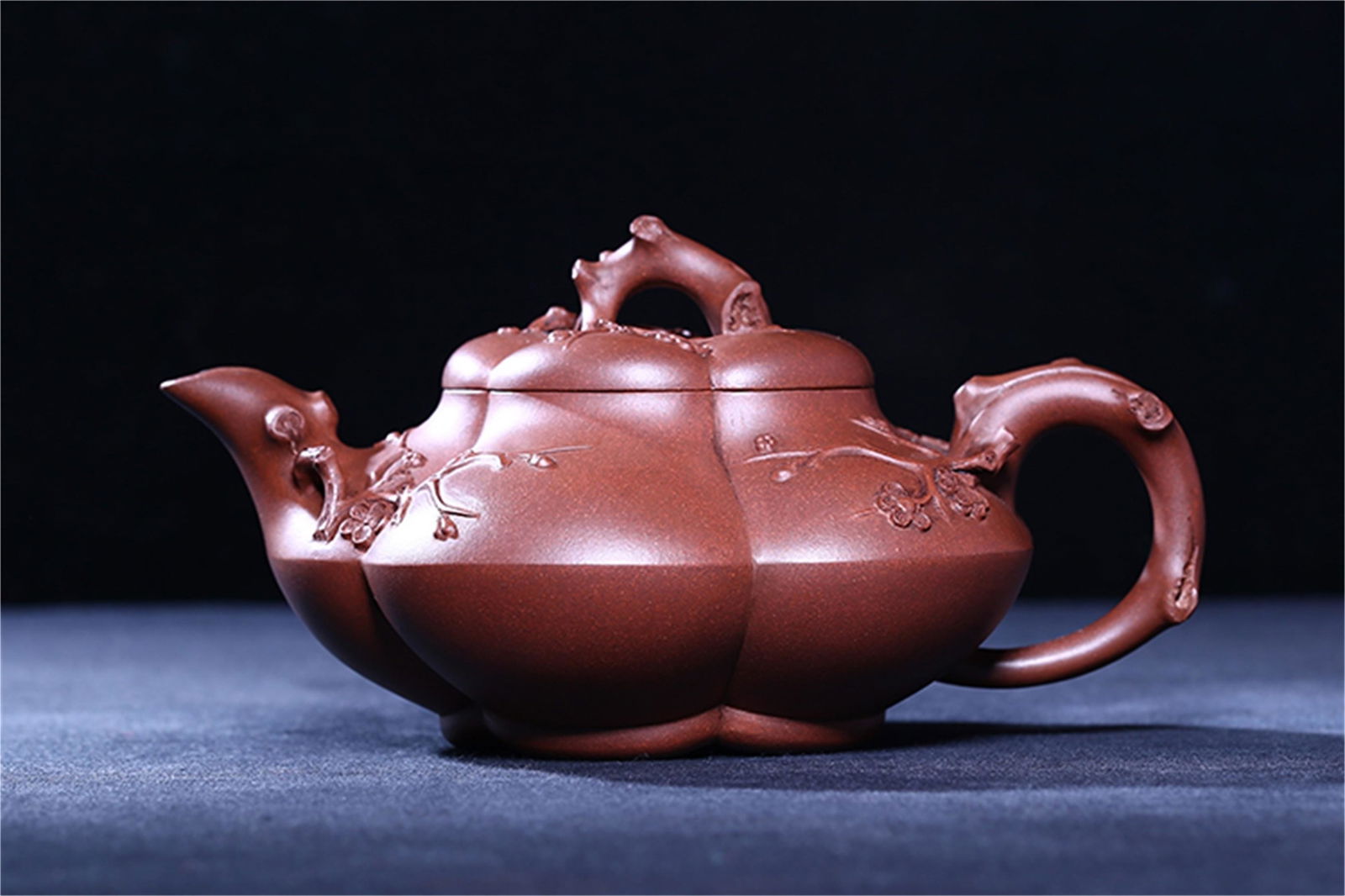 A Chinese Carved Yixing Clay Teapot (1 of 10)