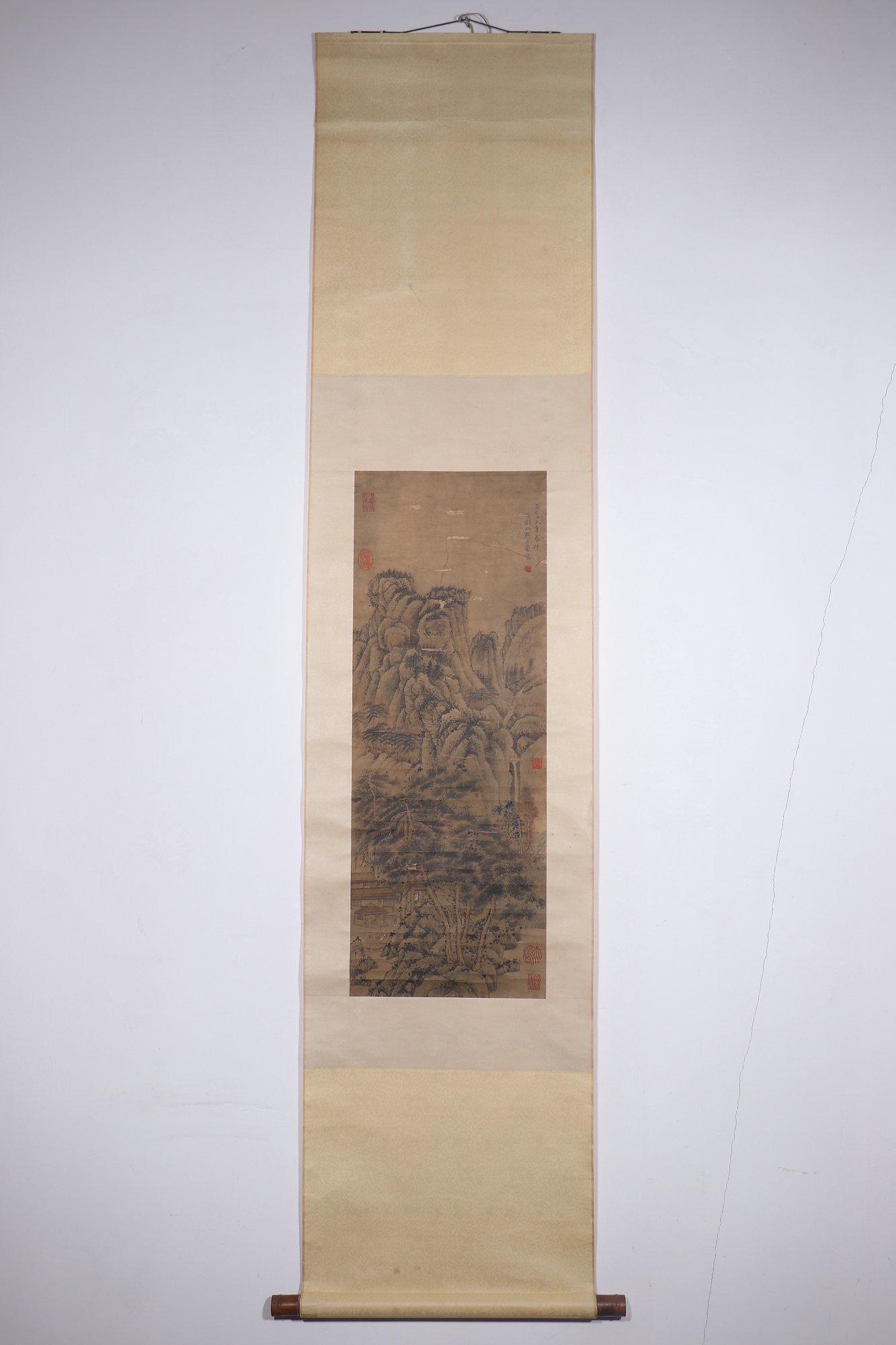 A Chinese Scroll Painting, Wang Meng Mark: Ht. 87.5cm, Wd. 32cm