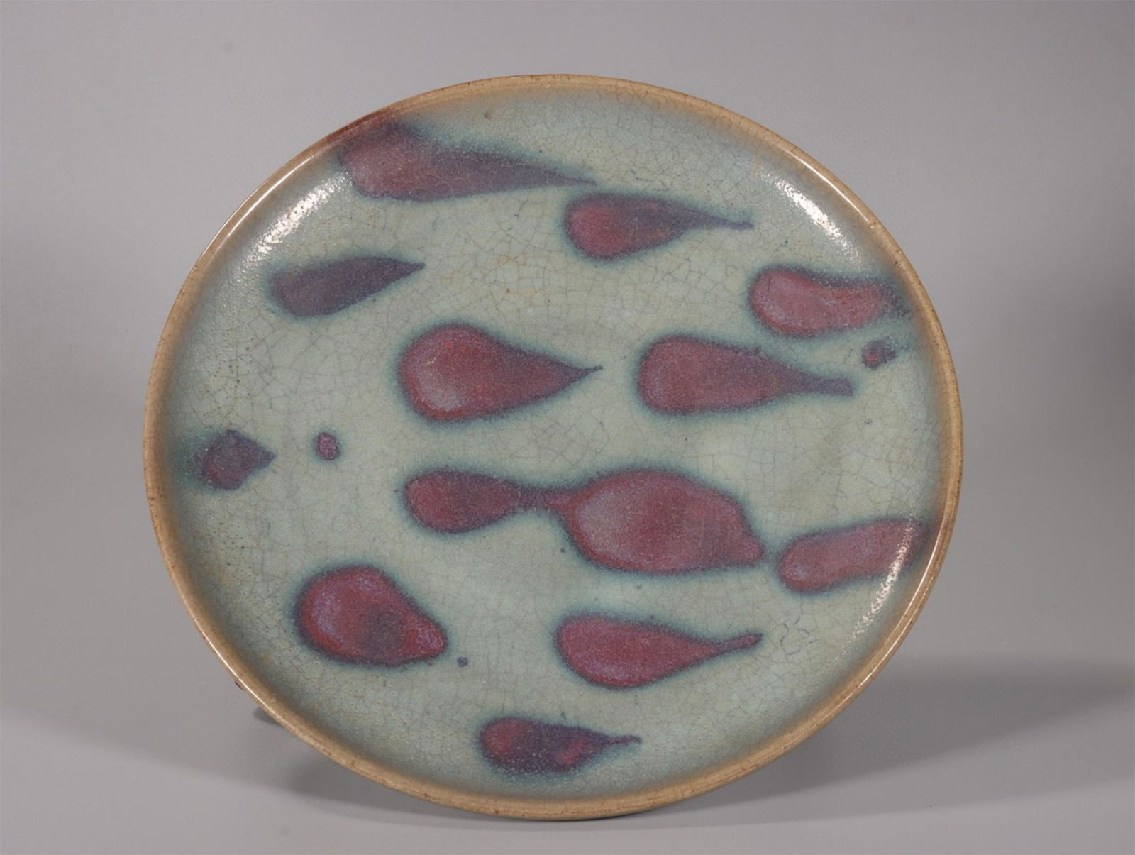 A Chinese Jun-Type Glazed Porcelain Plate (1 of 8)