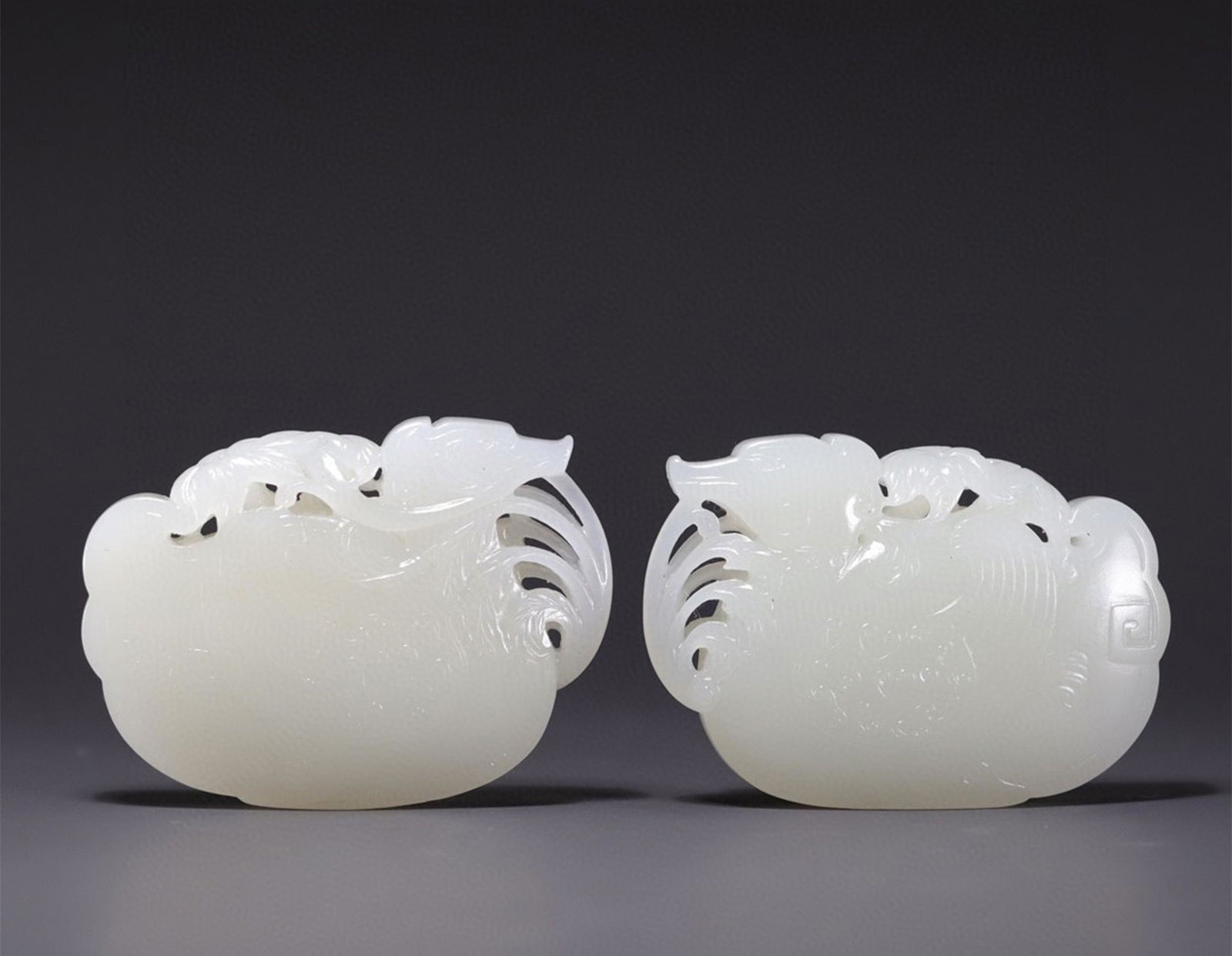A Pair of Chinese Carved Jade Pendants (1 of 9)