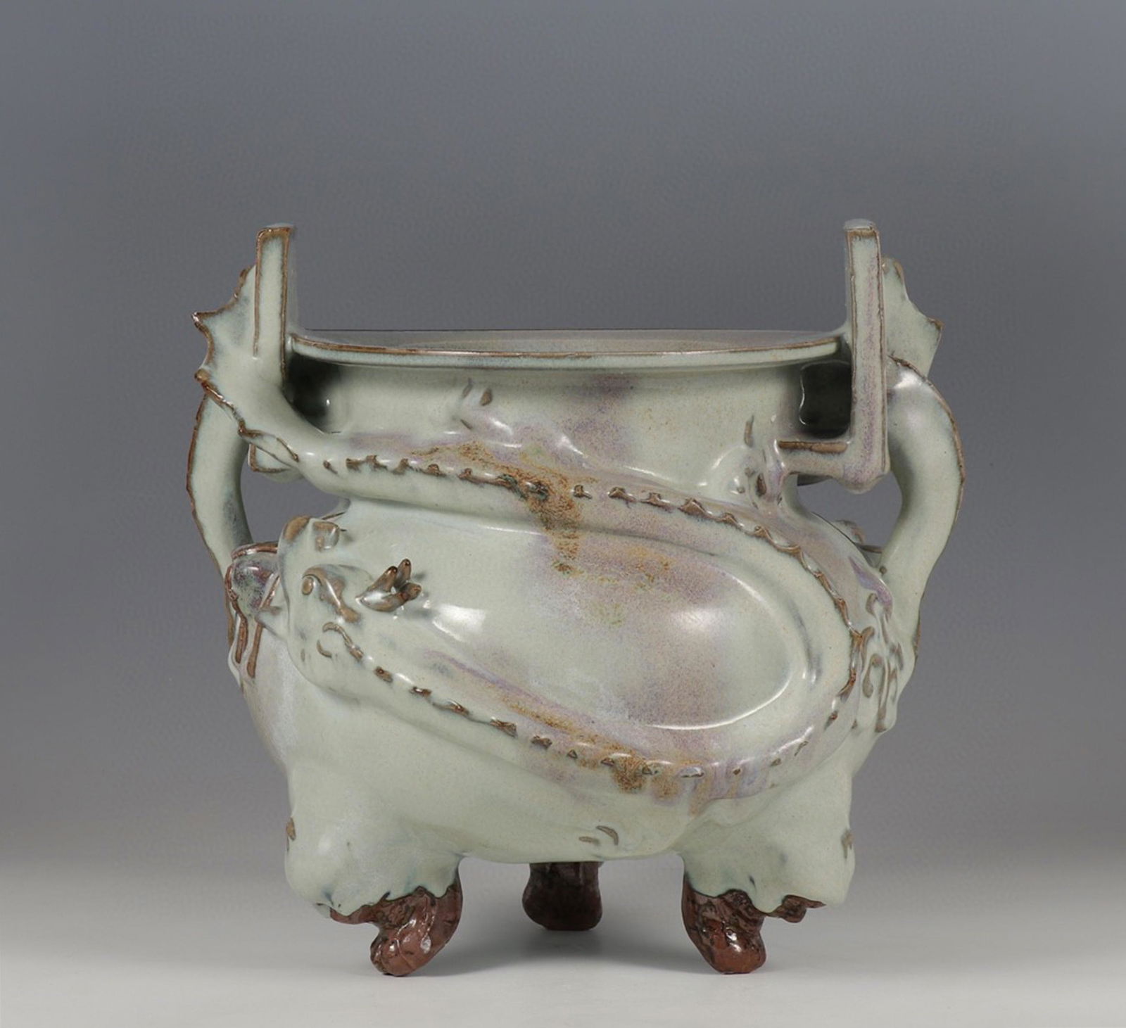 A Chinese Jun-Type Glazed Porcelain Incense Burner (1 of 9)