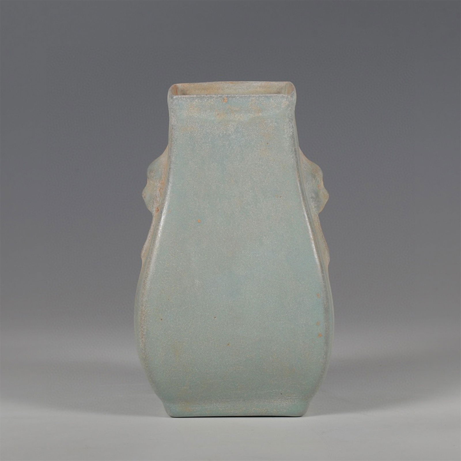 A Chinese Ru-Type Glazed Porcelain Square Vase (1 of 8)