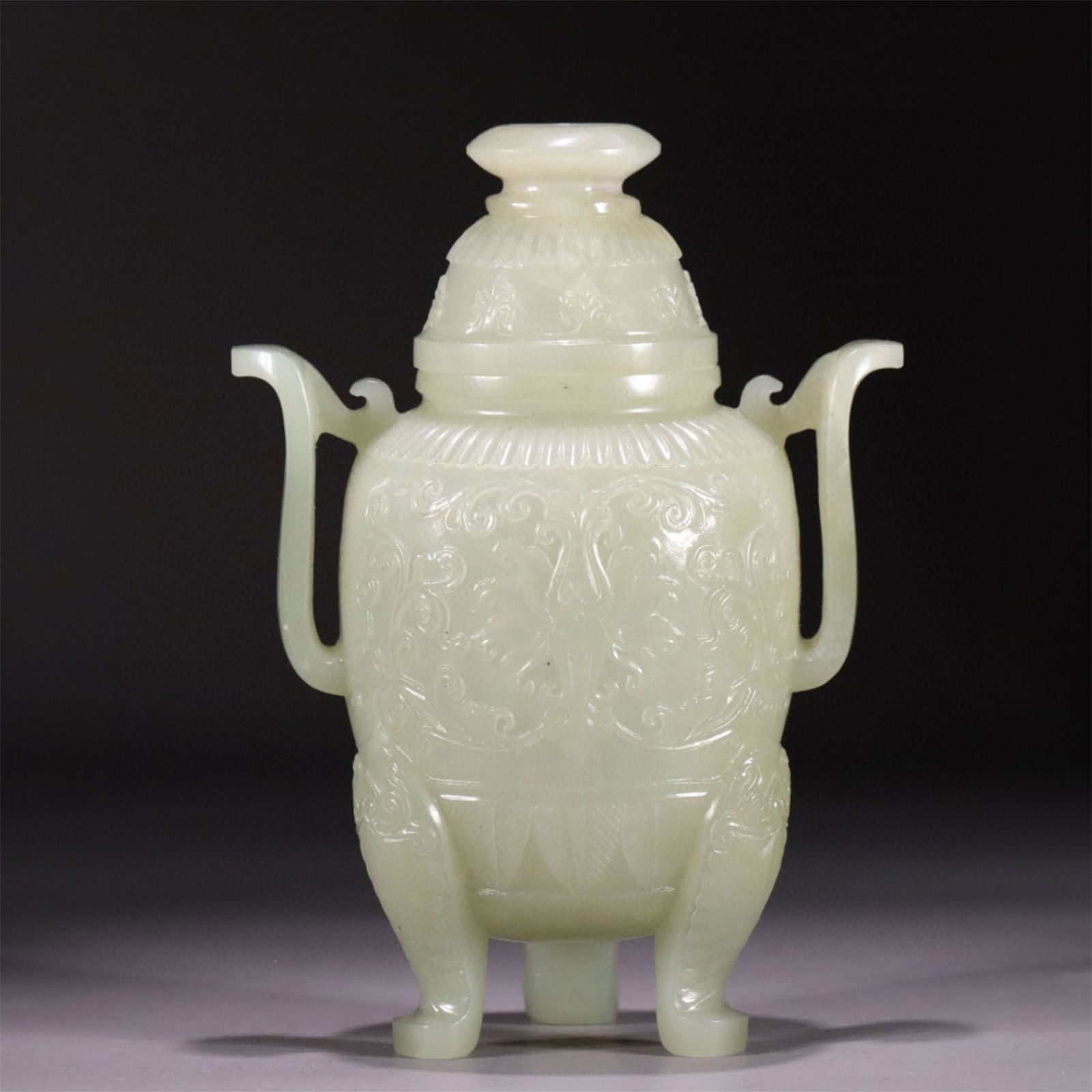 A Chinese Carved Jade Incense Burner (1 of 9)