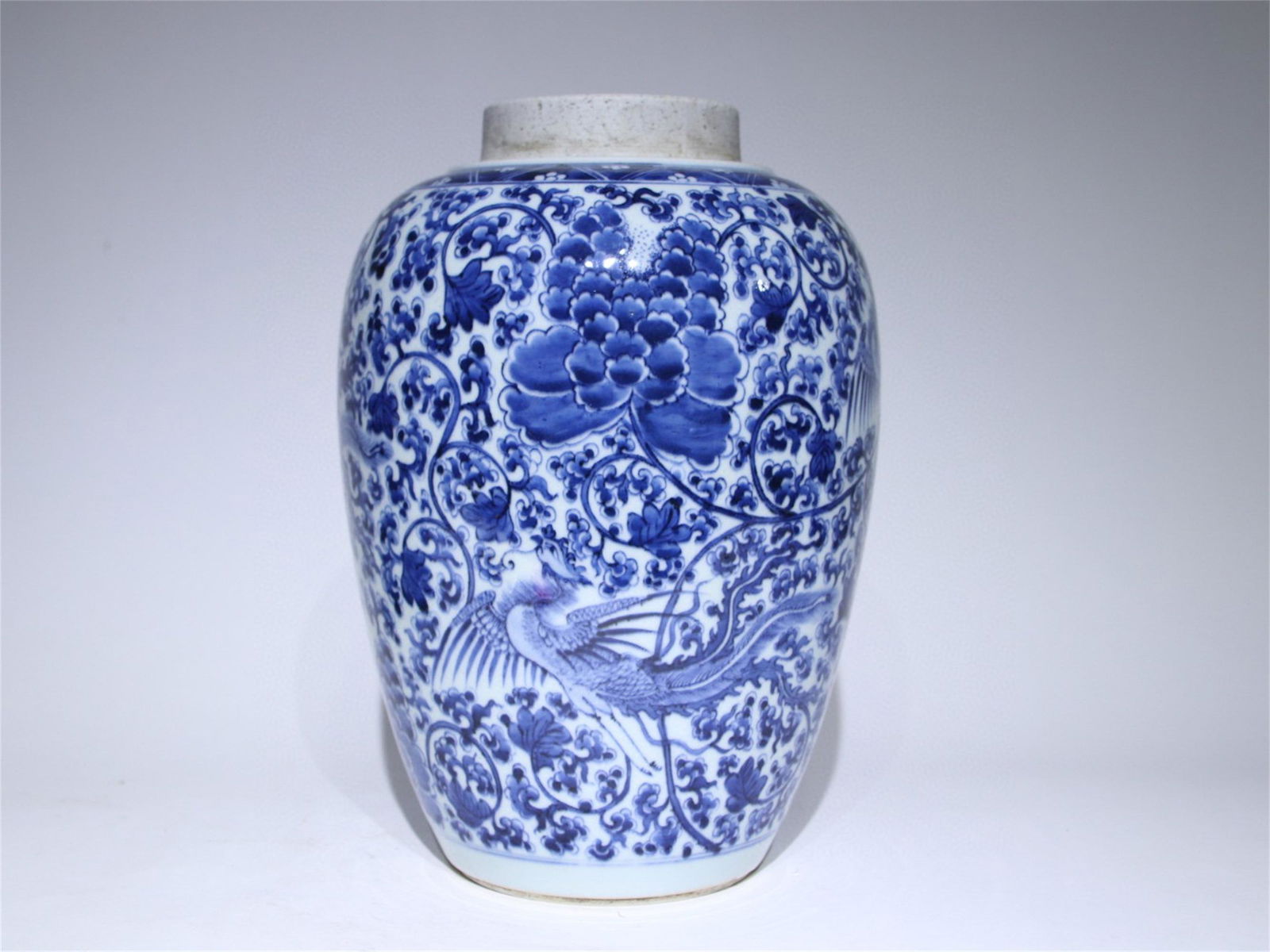 A Chinese Blue and White Glazed Porcelain Jar (1 of 9)