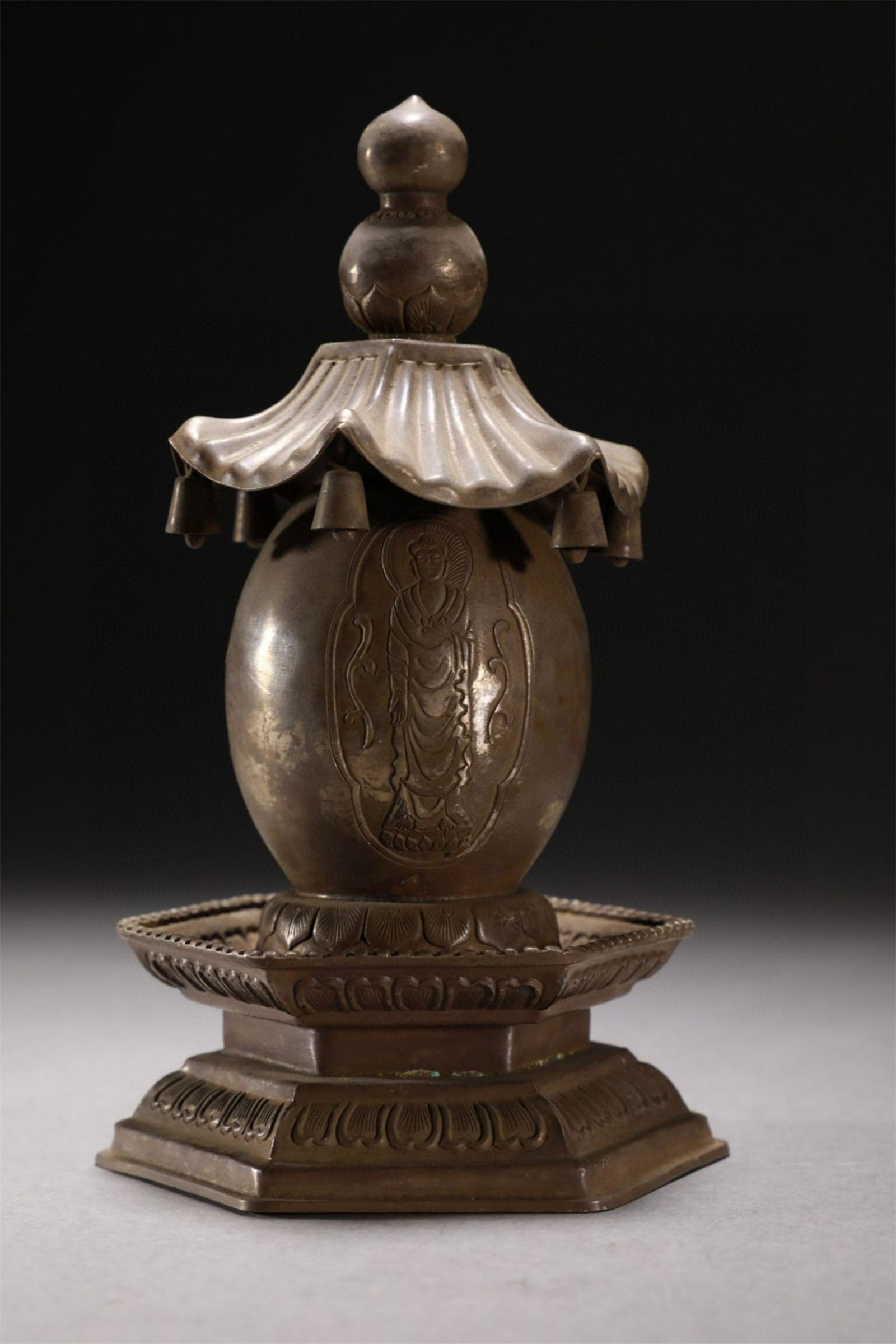 A Chinese Silver Buddhist Tower (1 of 9)