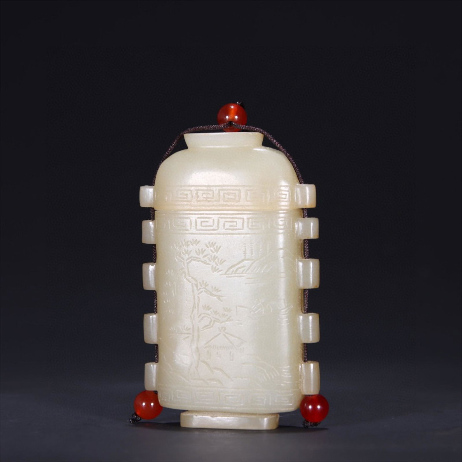 A Chinese Carved Jade Incense Case (1 of 9)