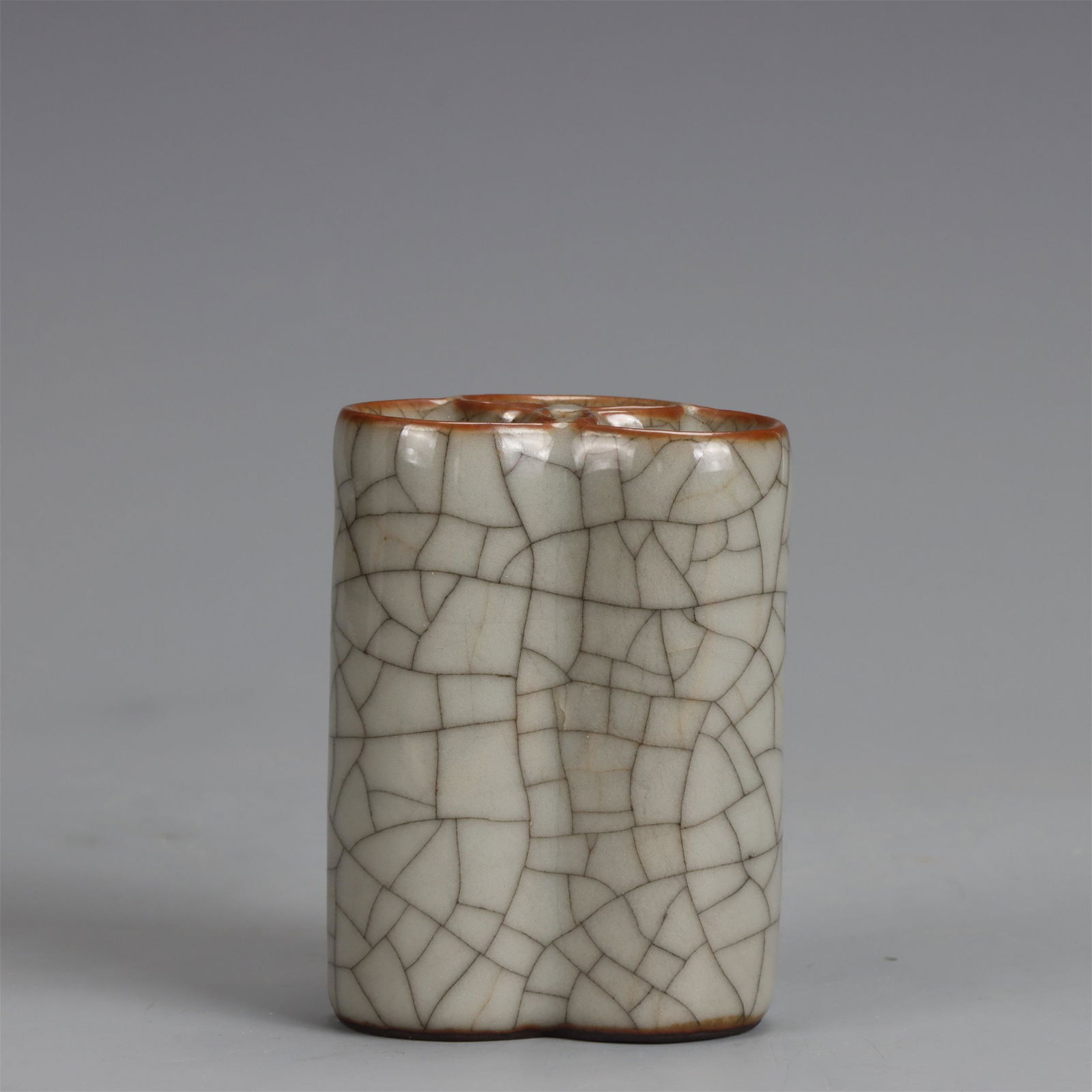 A Chinese Ge-Type Glazed Porcelain Brush Pot (1 of 7)