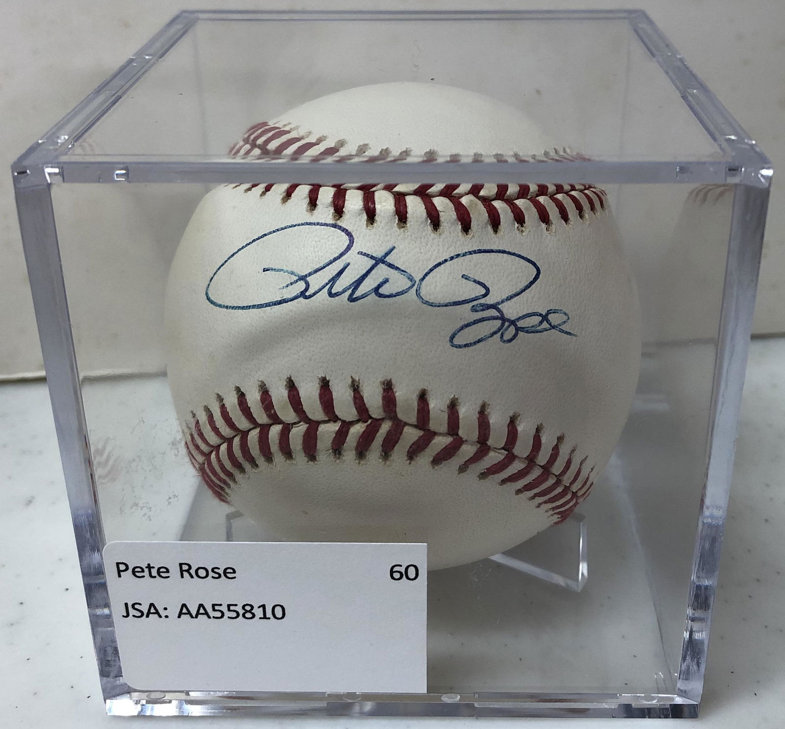 Pete Rose Signed Baseball: JSA: AA55810