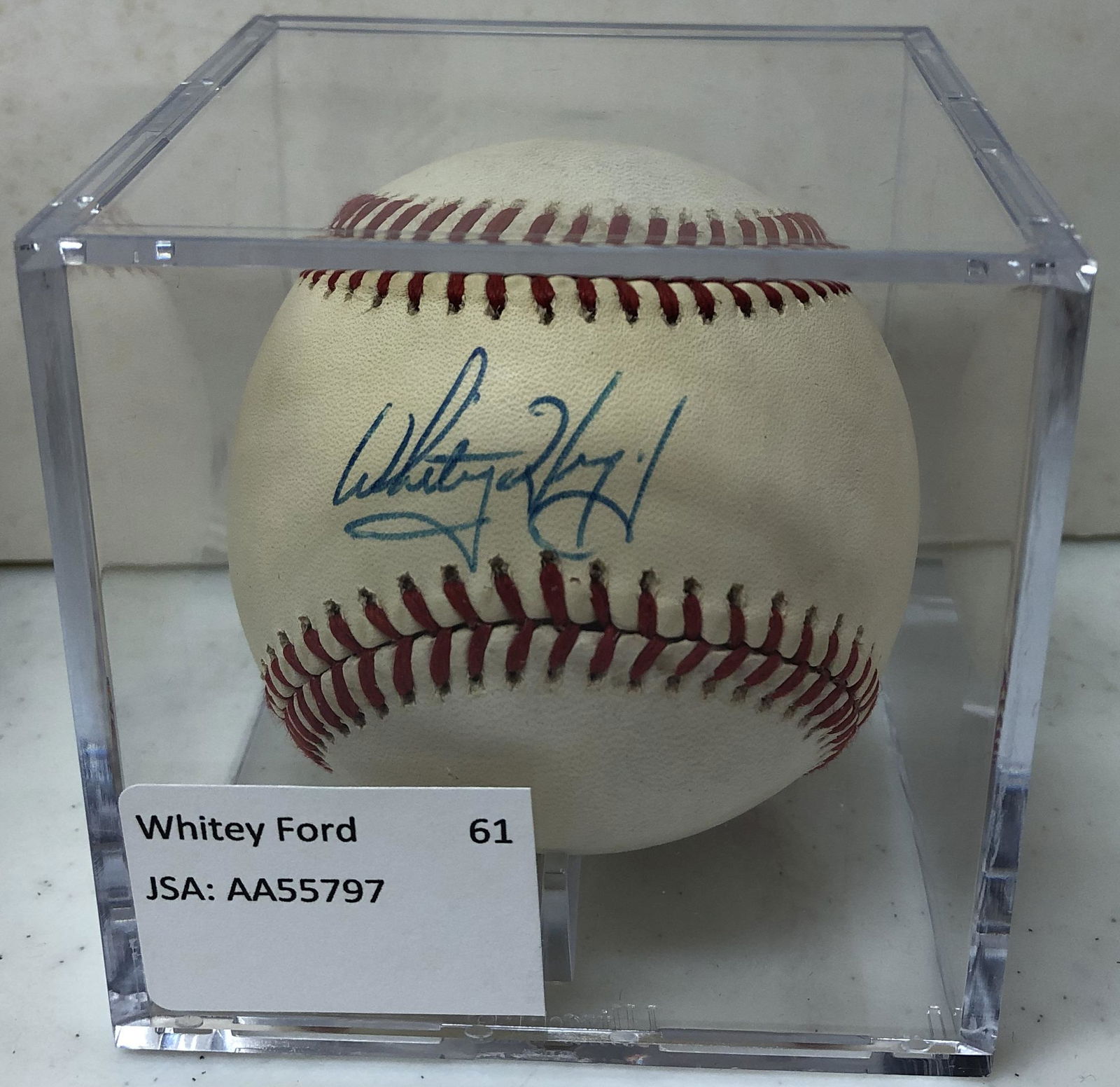 Whitey Ford Signed Baseball: JSA: AA55797
