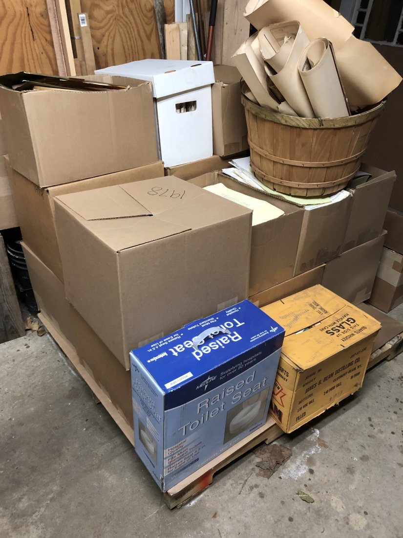 Pallet of documents from the Brewers Stadium from the: Info coming, Boxes full from the brewer stadium in the 1970's with contracts, check stubs & more interesting material. Lists shown in photos on the yellow legal paper are in each box, similar items in