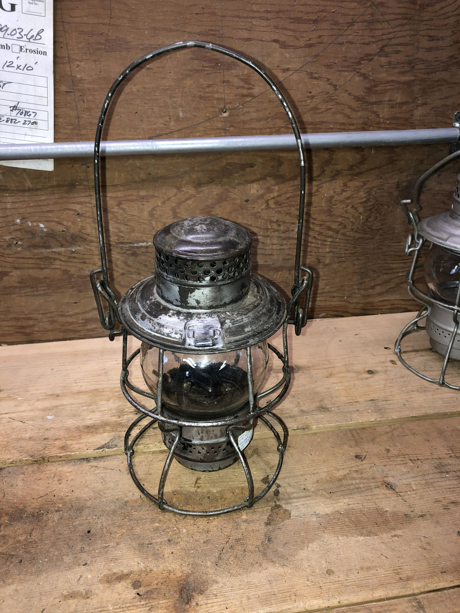 C&N.W. RY Switchmen lantern: Adams & Westlake lantern with C&NW RW in glass and metal