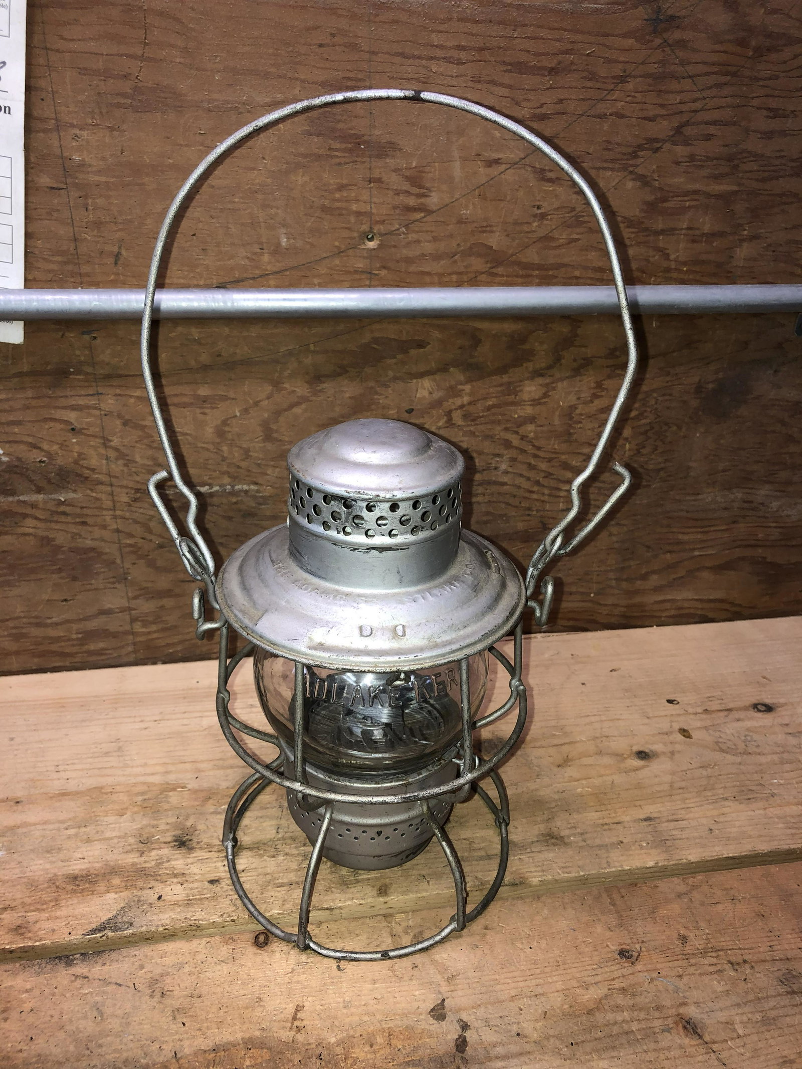 C&N.W. RY Switchmen lantern: Adams & Westlake lantern with C&NW RW in glass and metal
