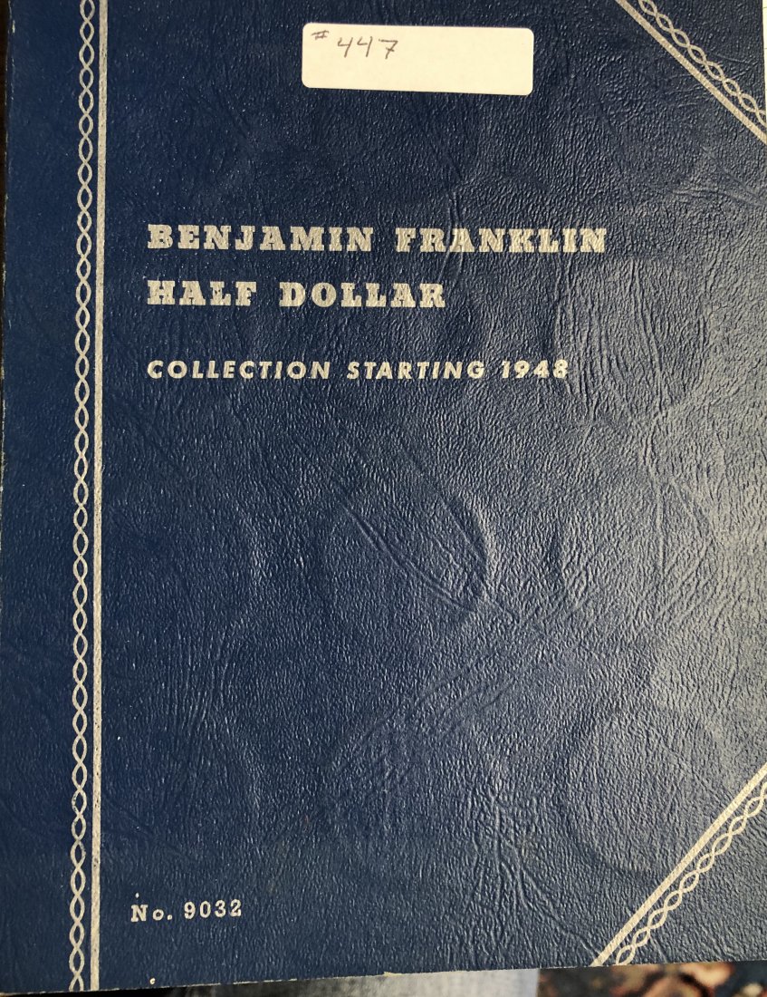 Benjamin Franklin Half Dollar Folder: 1948 - 1963, 33 coins