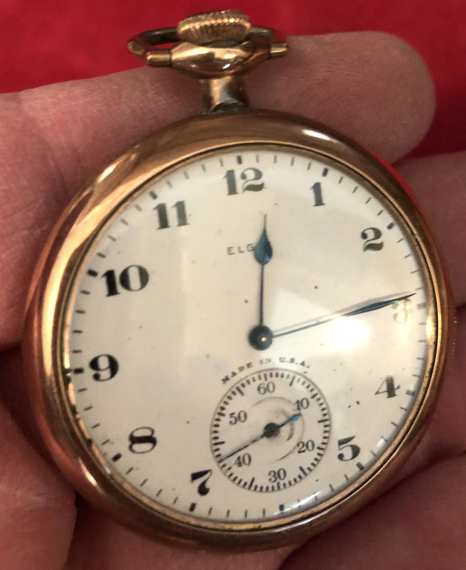 Elgin open face pocket watch: Coming, see photos