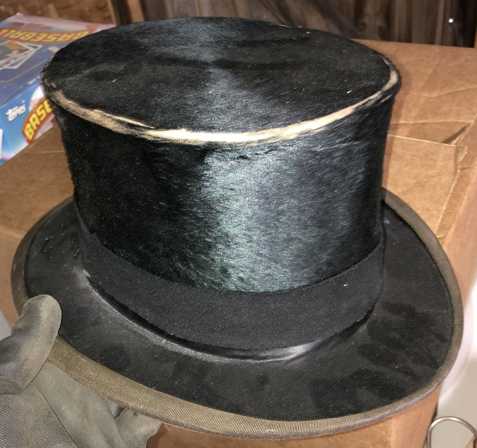 Vintage Top Hat: Excelled By None Beaver silk