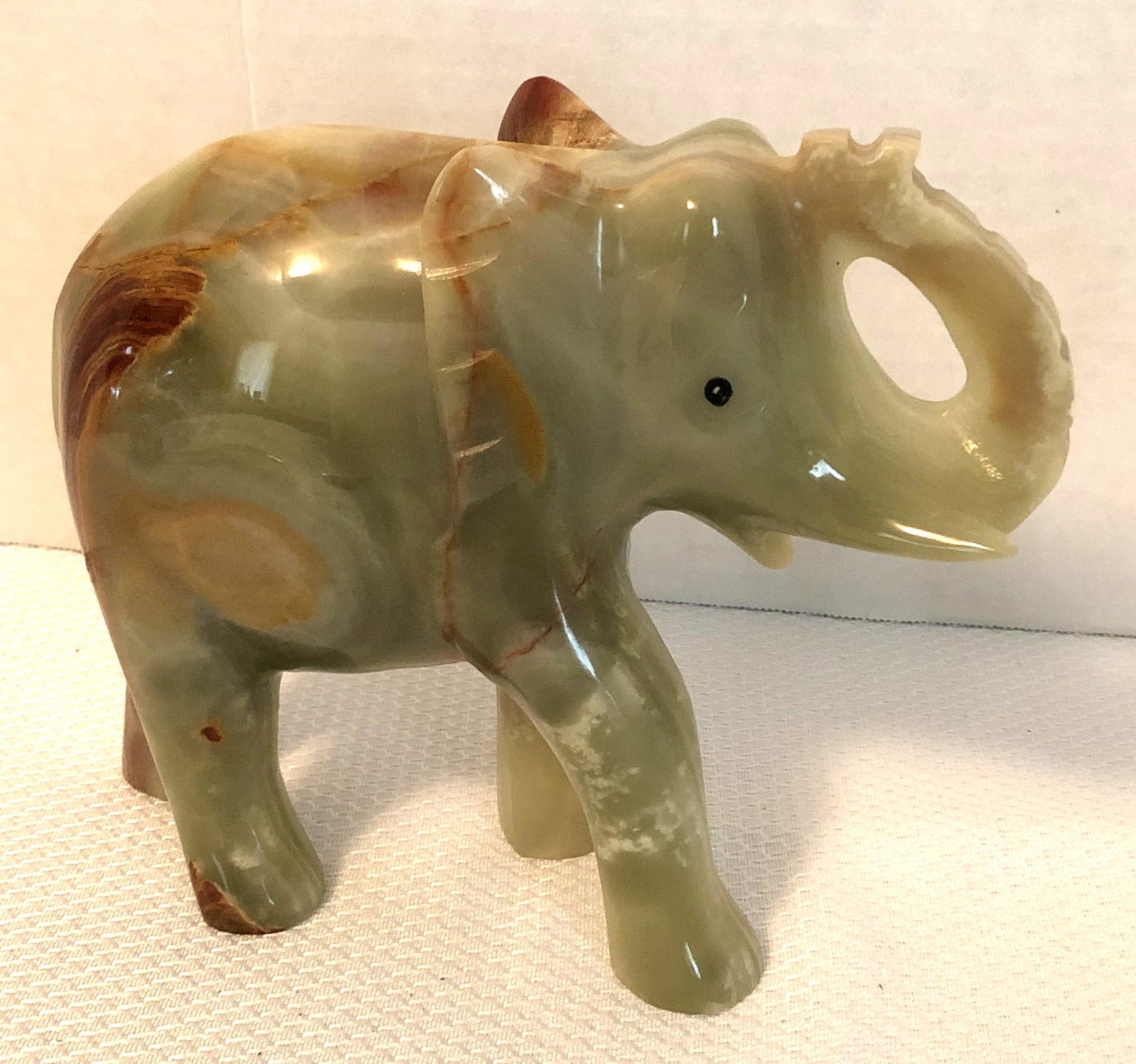Alabaster Elephant: 6" to 7" long