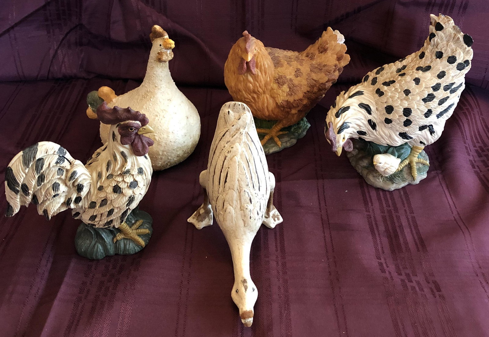 Group of Composite Chickens: Plus 1 duck