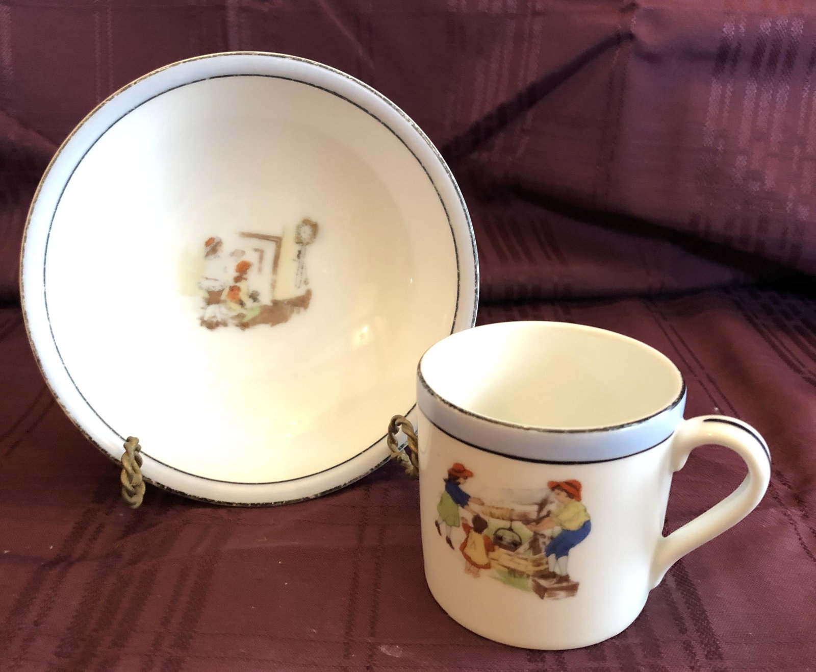 Vintage Child's Cup & Bowl: Noritake