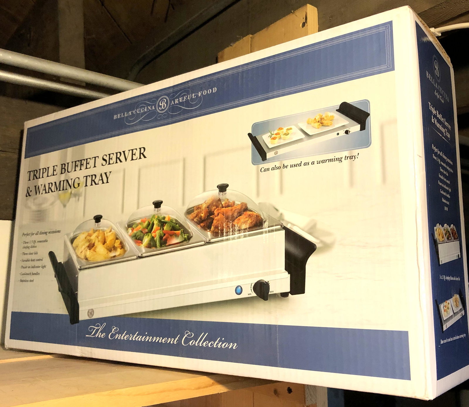 Triple Buffet Server/Food warmer: Bella Cicina "see Photos"