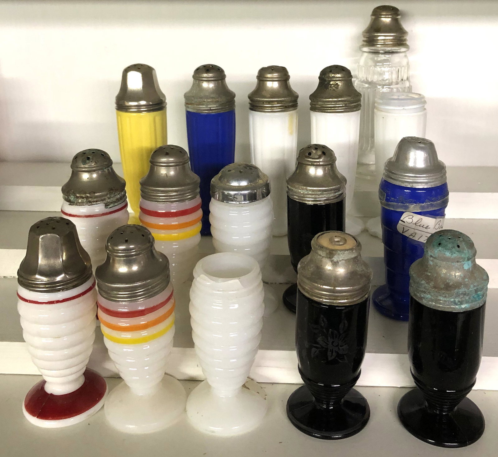 16 odd shakers: various styles & colors