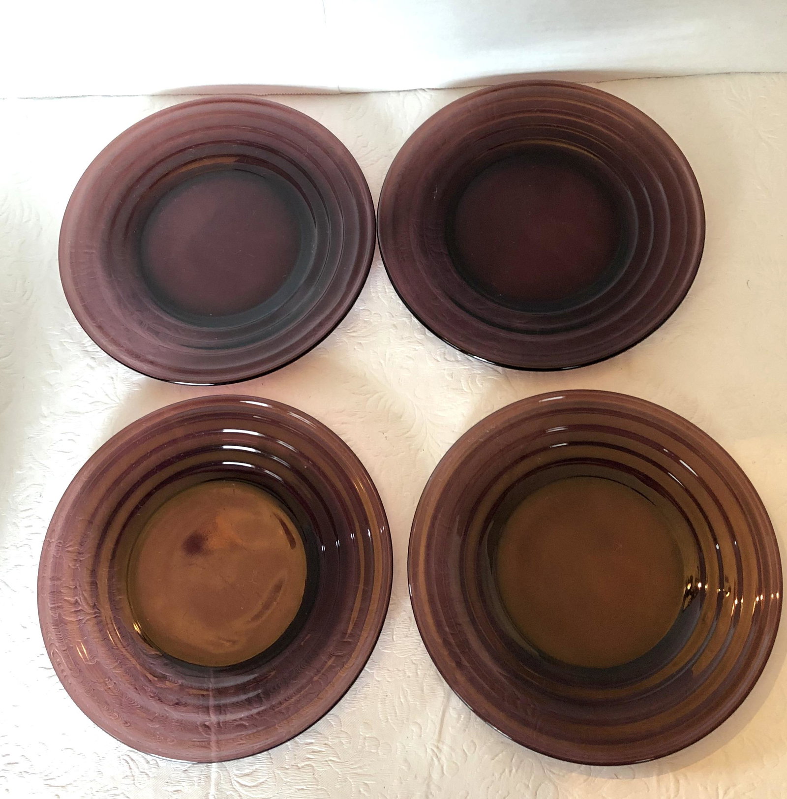 Hazel Atlas Moderntone Amethyst: 17 Bread & Butter plates