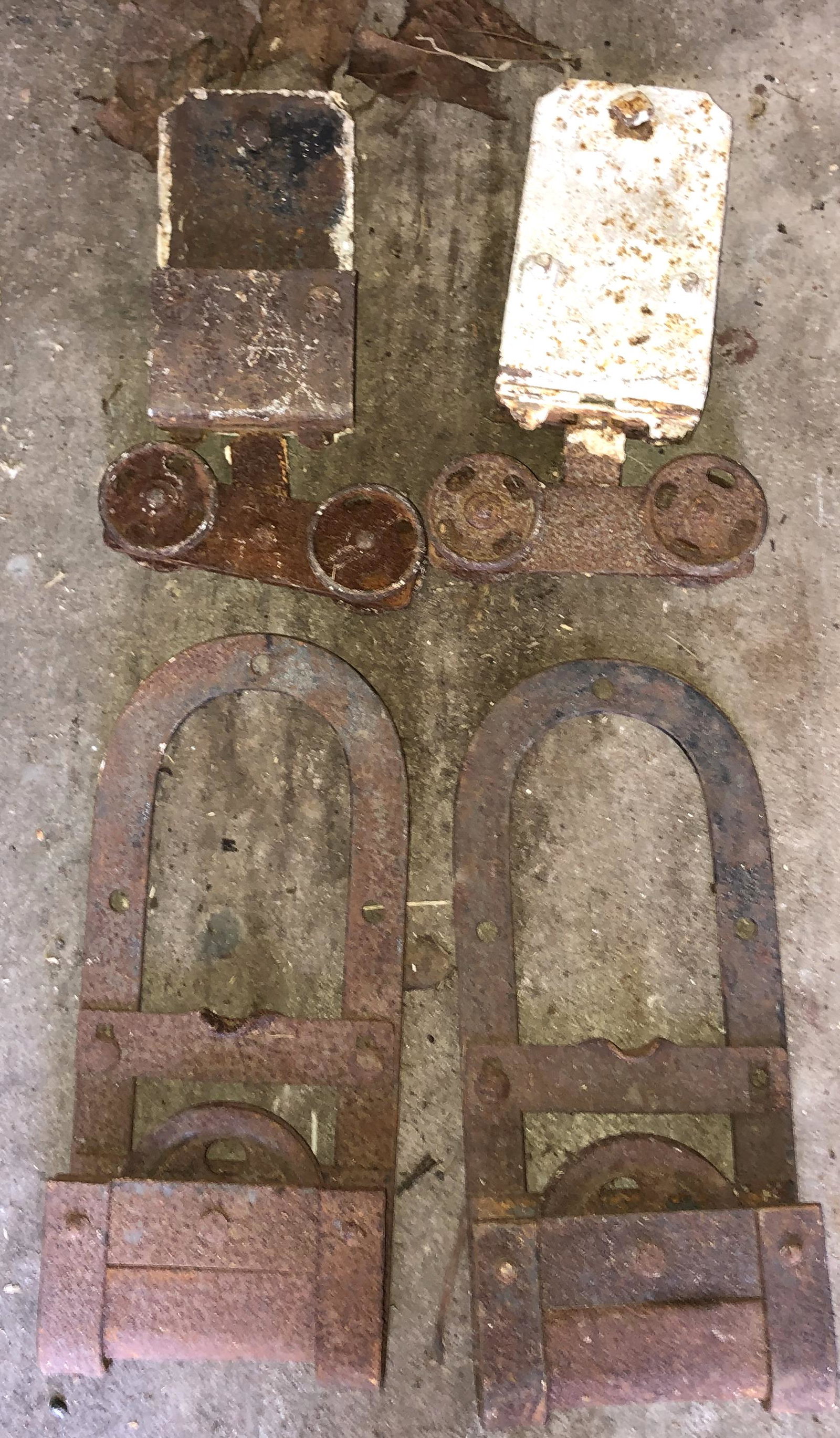 old barn door rollers: metal