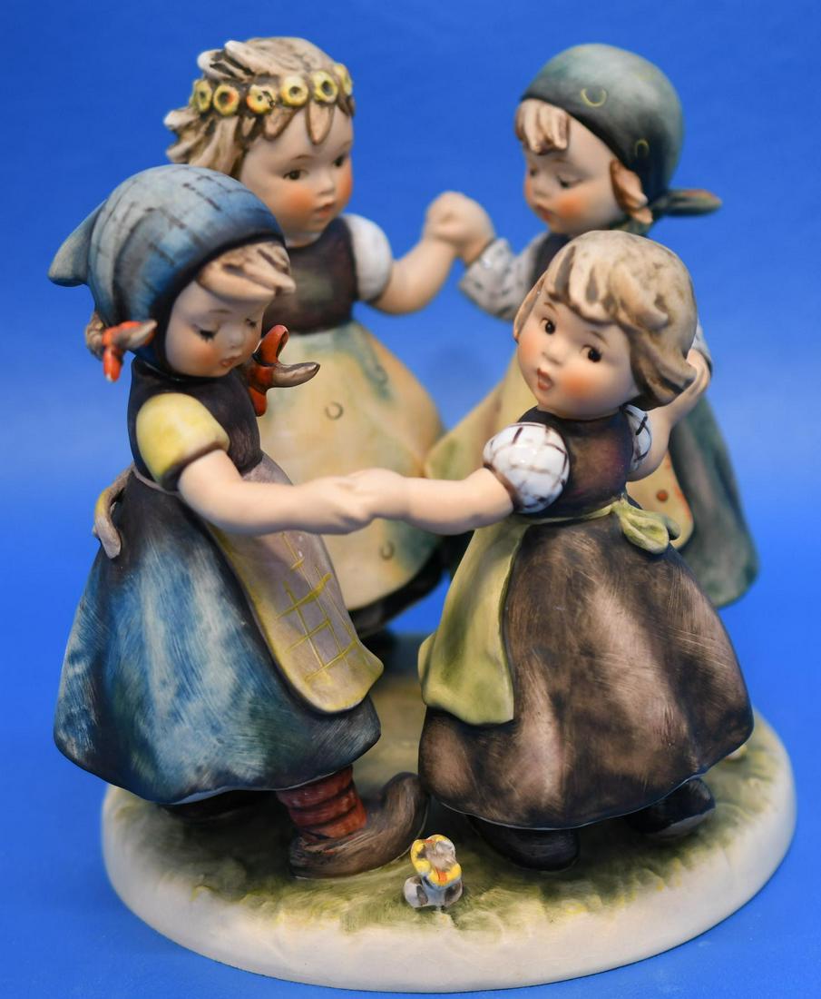 Hummel" Ring Around the Rosie": No. 348 dated 1957 7" tall x 6-1/4" diameter, weighs 2lb 3oz