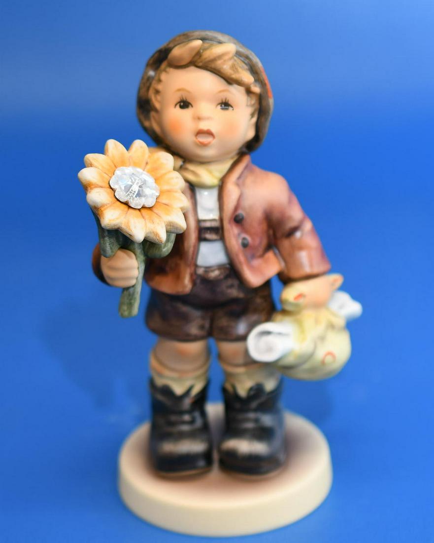 Hummel W/Swarovski "Sunflowers, My Love?": 5.5" Limited Edition 1,411 of 7,500 this weighs 5.7oz