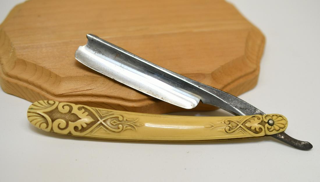 Antique Henry Sears Straight Razor: Nice looking razor with very slight surface rust on face, heel, spine & shank, and more on tang, see photos. Weight is 1.85 oz