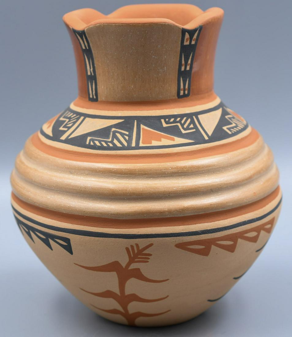 Jemez, Tan Jar with Corn, Bertha Gachupin (1 of 7)