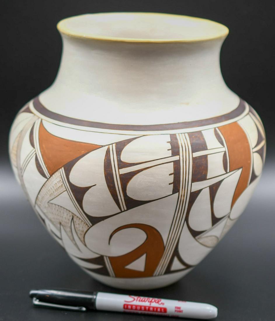 8" by 8" Hopi vase, Joy Navasie (Frog Symbol) (1 of 6)