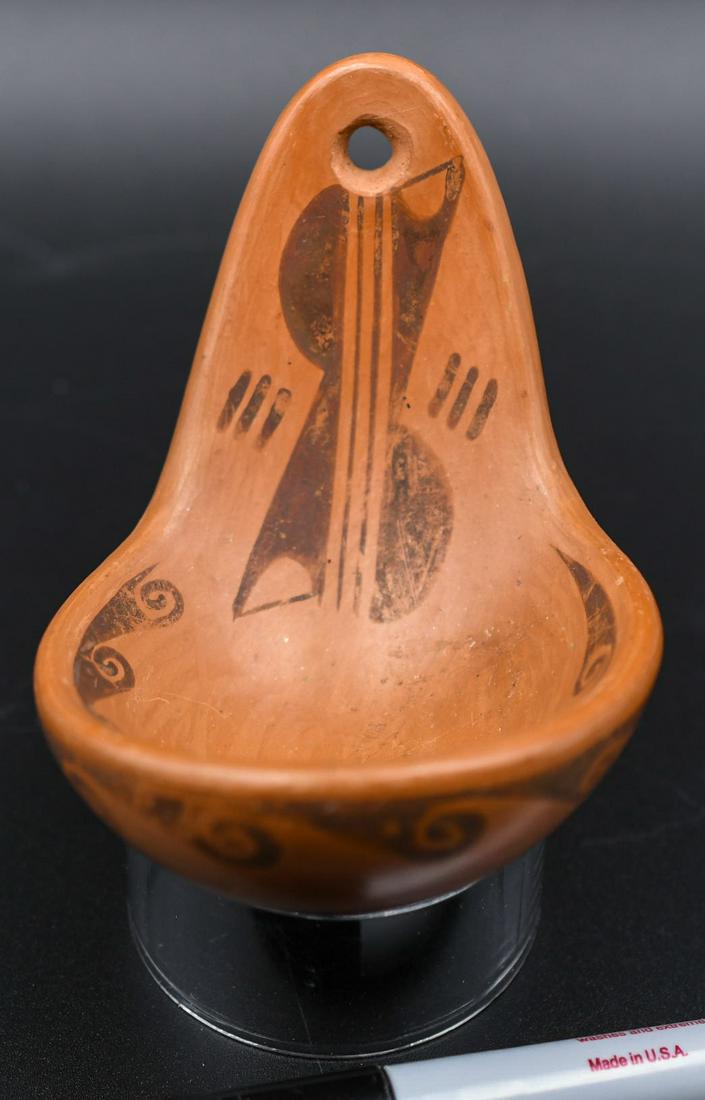 4" red ladle with wave designs, Beth Sakeva (Hopi) (1 of 5)
