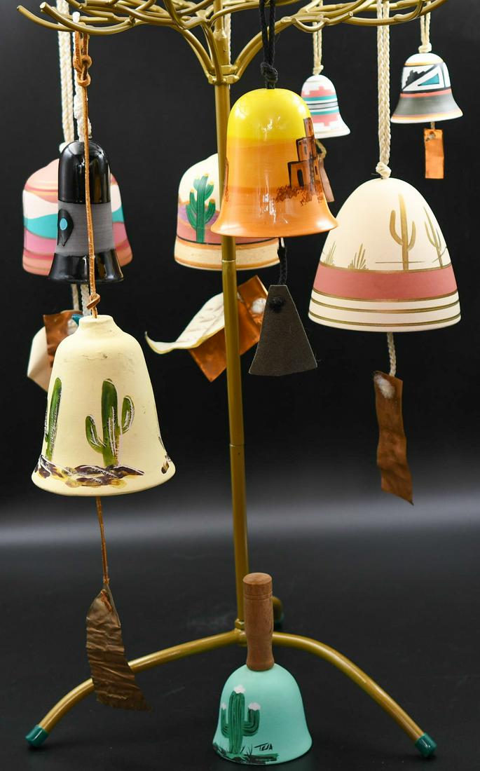 (Nine items) Grouping of Southwest bells/handbell (1 of 11)