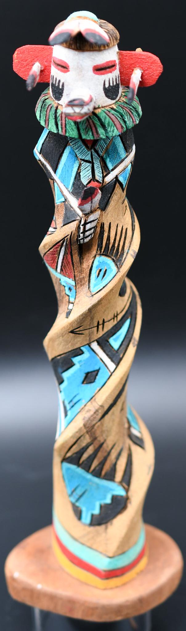 White Bear Kachina, Harold Polacca (2006) (Hopi, Nampeyo): 9-5/8 inches tall by 3-1/2 inches wide by 2-1/2 inches deep