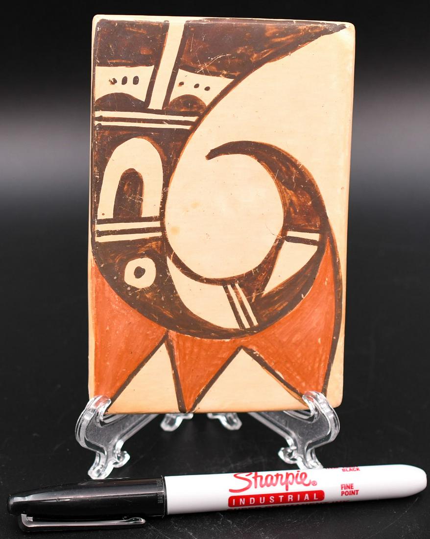 Tile, 3-1/4" by 5" Parro Design, Patricia Honie: 3-1/4 inches wide by 5 inches tall