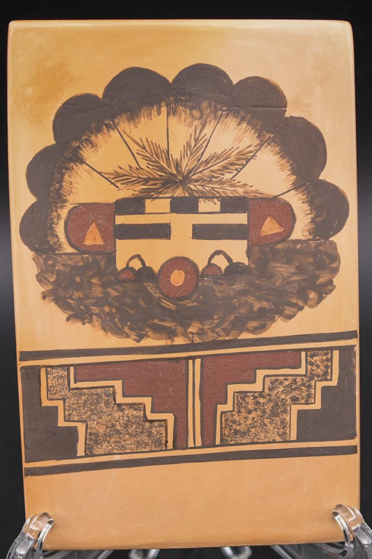 Kachina Tile, Lilian Namingha (Hopi): 3-1/2 inches wide by 5-1/2 inches tall