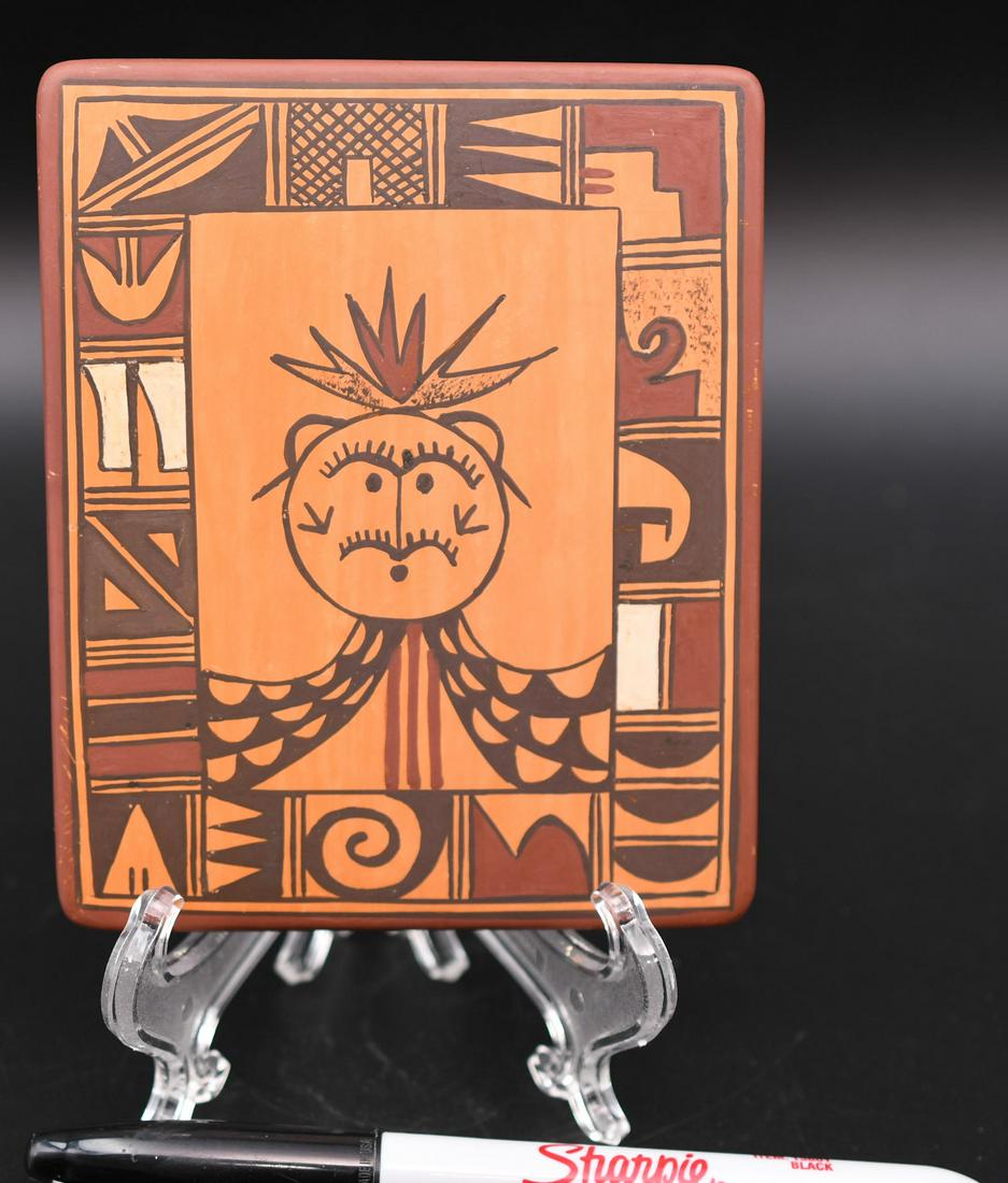 Tile, Kachina and Mosaic, Jean Sahme: 4 inches wide by 5 inches tall