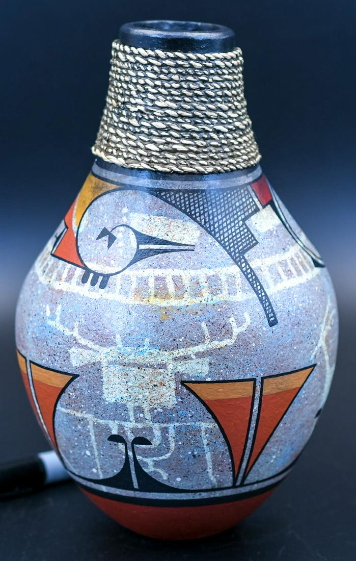Zia Jar with Petroglyphs and Rope, Ralph Aragon (1 of 7)
