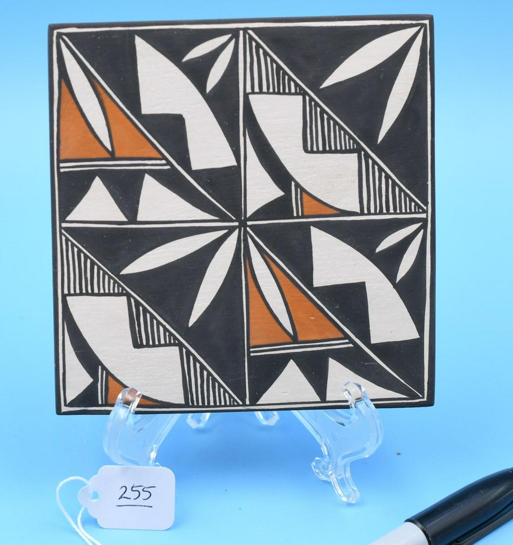 Tile, Designs on Both Sides: 4-5/8 inch square