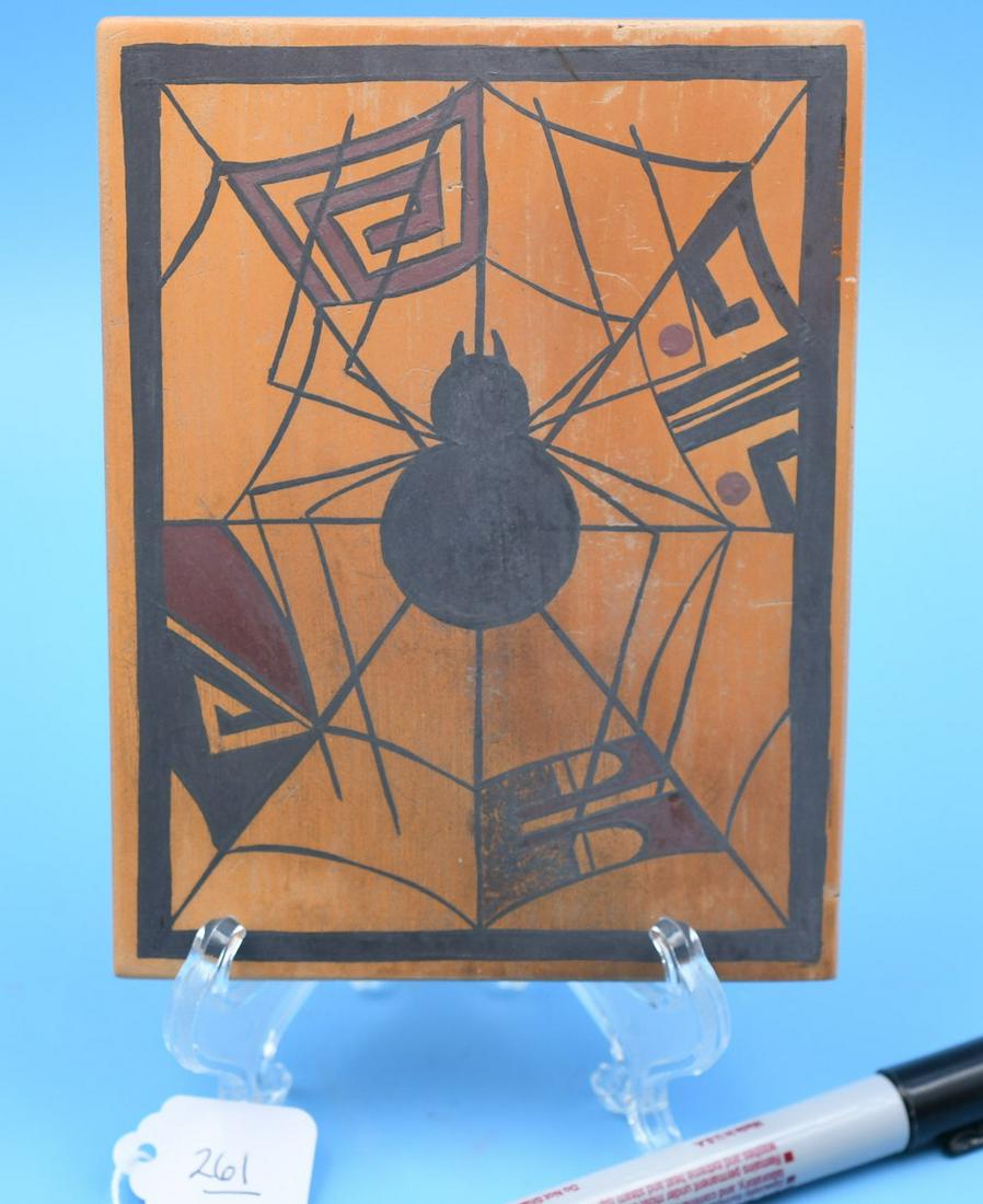 Tile, Spider, Logan Koopee: 4-1/4 inches wide by 5-1/2 inches tall