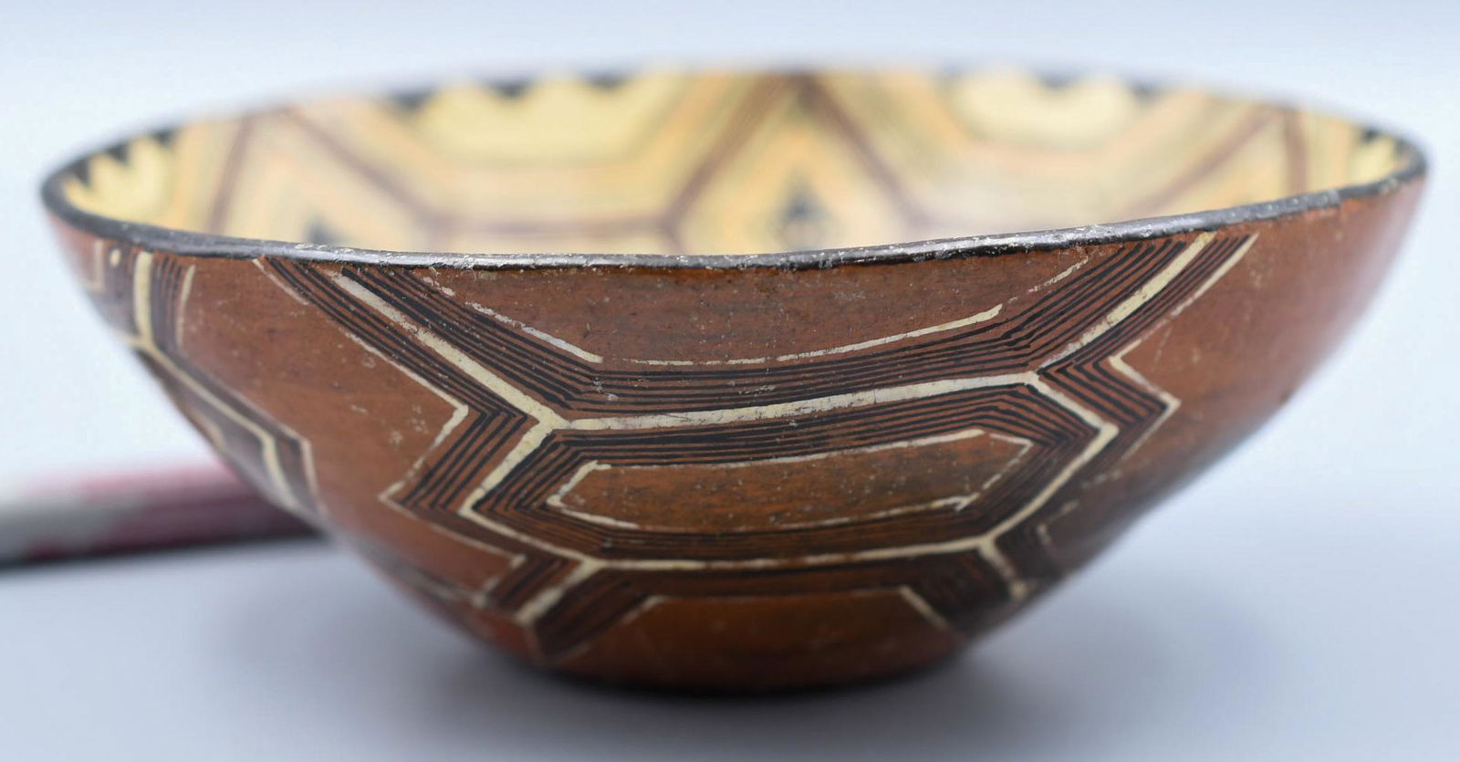 Of-age Geometric Bowl, Brown, Red, Black (1 of 6)