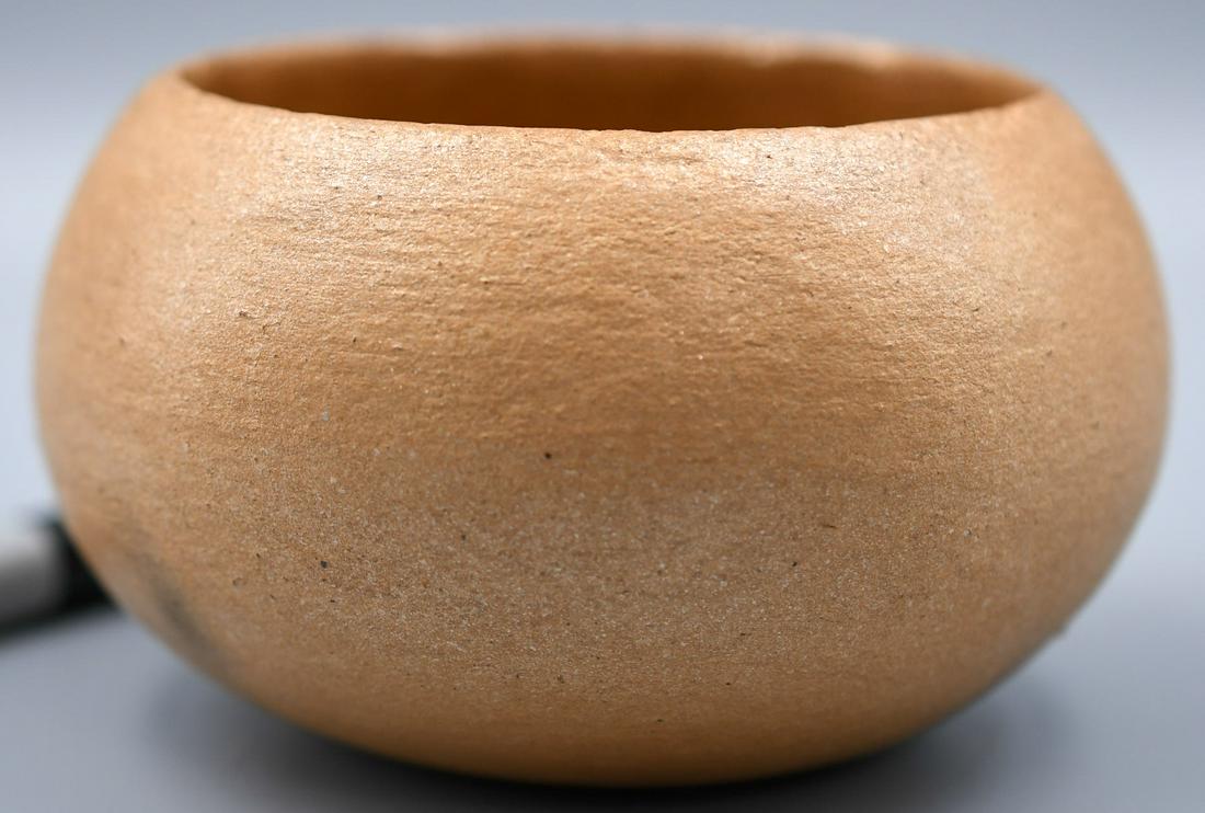 Micaceous Bowl, Therese Picuris: 3 inches tall with 5 inch diameter. Hand coiled